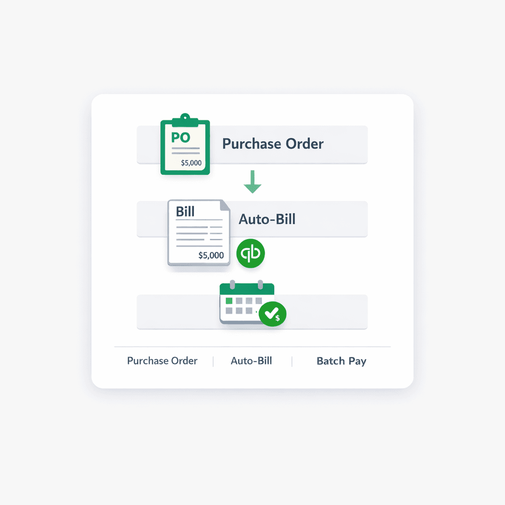 Construction accounts payable automation — auto-bill on completion and batch-pay on payday with Cornerstone and QuickBooks