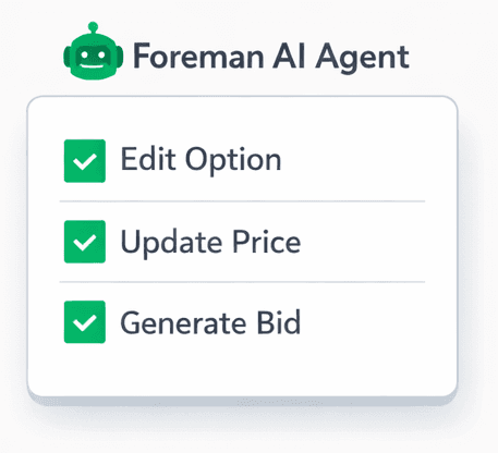 AI agent construction software — Foreman reads and writes data for home builders, not just a chatbot