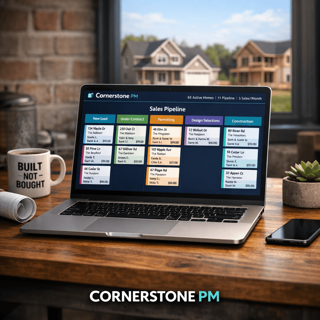 New home sales pipeline for production home builders with floorplan pricing matrix