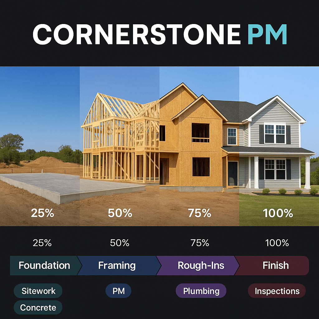 Subcontractor scheduling software with Gantt visual timeline for production home builders