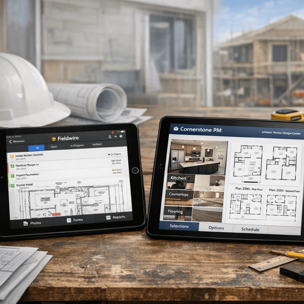 Fieldwire alternative for home builders compared to Cornerstone PM production builder software platform